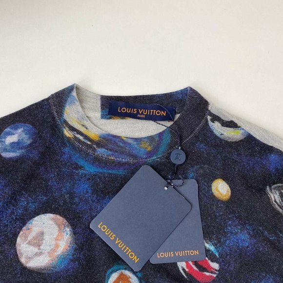 New Louis Vuitton Garment Printed Planets Crewneck - Picture 3 of 7